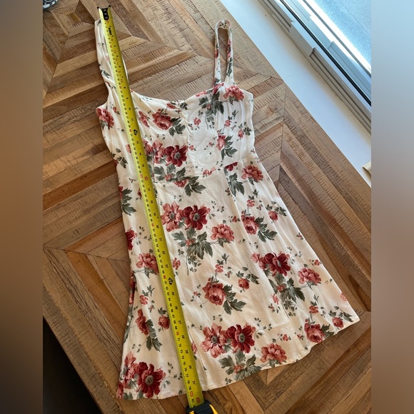 Reformation Fairfax Print Sundress, Mini Dress Size 8 Floral White Red Green - Picture 10 of 13